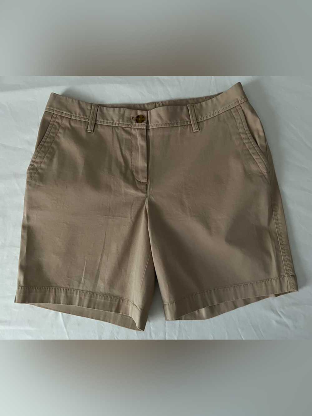 Talbots Men's Khaki Flat-Front Chino Shorts
